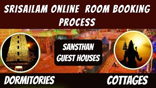 Srisailam Online Room Booking Process Singles FamilyCottagesAcNon Ac Rooms Suite [upl. by Perron]