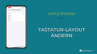 TastaturLayout ändern  Apple iPhone iOS 15 [upl. by Akehsar]