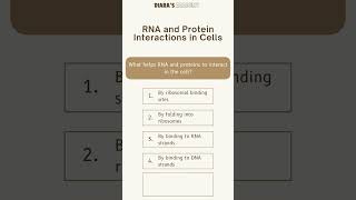 Biology MCQ What helps RNA and proteins to interact in the cell Diarasacademy [upl. by Adlei]