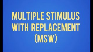 MULTIPLE STIMULUS WITH REPLACEMENT MSW PREFERENCE ASSESSMENT [upl. by Onilegna]