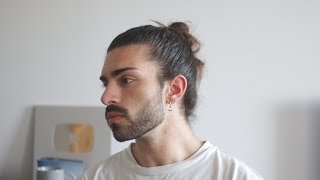 My FAVOURITE Hairstyle For Men  How to do the Man Bun [upl. by Icyaj]