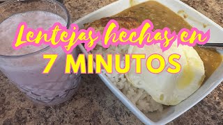 ¿Como hacer lentejas en olla eléctrica en solo 7 minutos  How to cook lentils in instant pot [upl. by Enelrats]