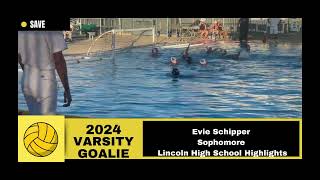 Evie Schipper 2024 HighSchool Highlights VarsityGoalie [upl. by Tonya]