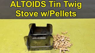 Alternate Design to Altoids Tin Twig Stove For Pellets [upl. by Quar960]