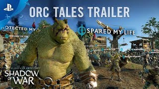 Middleearth Shadow of War  Orc Tales Trailer  PS4 [upl. by Nealon271]