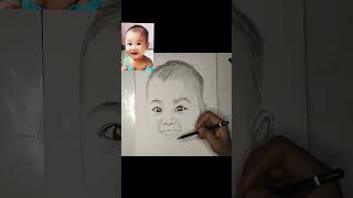 Baby portrait shorts baby portrait art drawing timelapsedrawing [upl. by Arinaj]