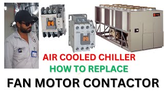 How to replace fan motor contactor  condenser fan motor rotation ulti Chale to kaise theek kare [upl. by Nus]