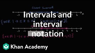 Intervals and interval notation  Functions  Algebra I  Khan Academy [upl. by Chapland]