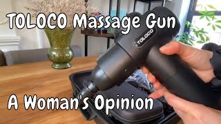 Toloco Massage Gun A Womans Perspective  Honest Review [upl. by Atteuqihc784]