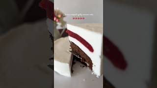 Cherry 🍒 compote jelly mousse cake cake moussecake baking [upl. by Haman]