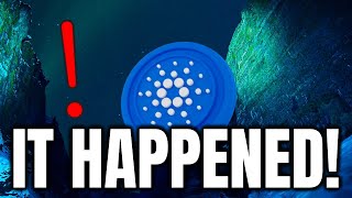 CARDANO ADA IT HAS FINALLLY HAPPENED   WHAT’S NEXT FOR THE PRICE  CARDANO PRICE PREDICTION💥 [upl. by Brandice]