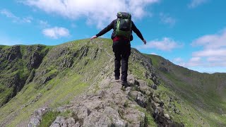 Solo wild camping uk Helvellyn via Striding Edge Swirral Edge and Lake District wild camping [upl. by Manton]