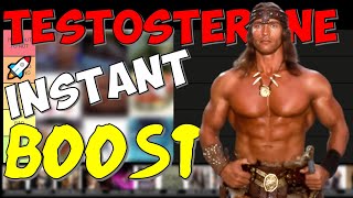 20 Fastest Ways To INSTANTLY Boost Testosterone ScienceBased Tier List with 35 Studies [upl. by Ahaelam]