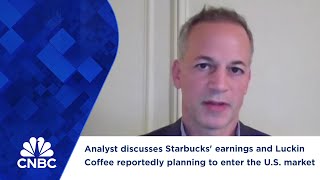 Analyst discusses Starbucks earnings and Luckin Coffee reportedly planning to enter the US market [upl. by Coppock59]