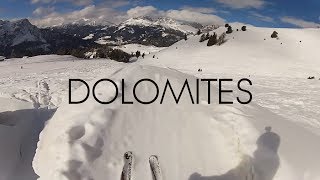 Off Piste Skiing in the Dolomities  GoPro HD [upl. by Ynos]