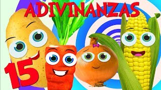 Adivinar Jugando con las 15 Adivinanzas cortas con respuesta de Verduras y Mas  Video para niños [upl. by Tuorah5]