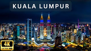 Kuala Lumpur City Night Time by Drone 4k  Kuala Lumpur Malaysia [upl. by Eziechiele631]