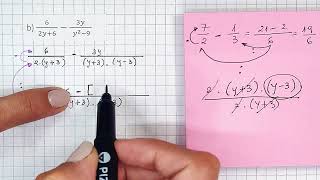 SUMA Y RESTA CON FRACCIONES ALGEBRAICAS  Ejemplo 2  Cuadernillo UNS  Unidad 2 [upl. by Gokey409]