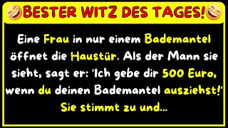 😁 BESTER WITZ Eine Frau die nur einen Bademantel trägt öffnet die Haustür [upl. by Emmi948]