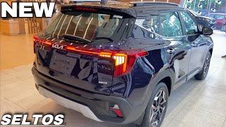 NEW KIA SELTOS HTX PLUS Facelift 2023 Model Blue Colour  New Kia Seltos HTX  Top Model Review [upl. by Icats392]