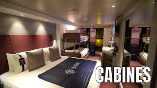 MSC GRANDIOSA  CABINS  INSIDE BALCONY AUREA DUPLEX and YACHT CLUB SUITES [upl. by Asirak]