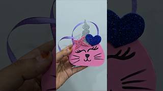 Cute unicorn Bag Craft Idea for kids  bag Craft idea for girls youtubeshorts shortsfeed Craft 🎒 [upl. by Josephson]