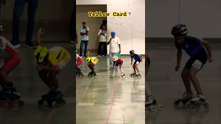 Yellow Card🃏yellowcard skatingcompetition speedskating skatingshorts ytshorts shorts [upl. by Niajneb]