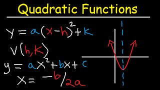 How To Graph Quadratic Functions In Vertex Form and Standard Form [upl. by Klemens304]