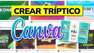 ¿Cómo hacer un Tríptico en Canva [upl. by Noiemad379]