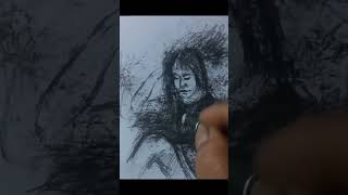 charcoal drawing drawing charcoal charcoaldrawing art sketch reaction trending viralshorts [upl. by Aible]