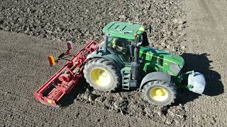 Fresatura con John Deere 6250R combinato con un erpice Maschio toro rapido plus 6000 HD [upl. by Oriel]