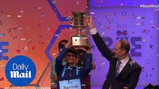 Texas boy wins National Spelling Bee after spelling koinonia [upl. by Hermia425]