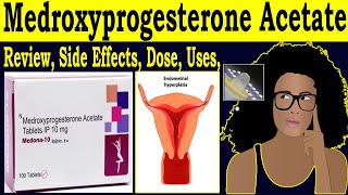 Medroxyprogesterone Acetate Tablets ip 10mg  medroxyprogesterone 10mg reviews  Uses Side Effects [upl. by Lehcem]