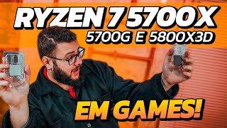 Ryzen 7 5700X 5700G e 5800X3D Os Melhores para Produtividade e Games [upl. by Eiboj]