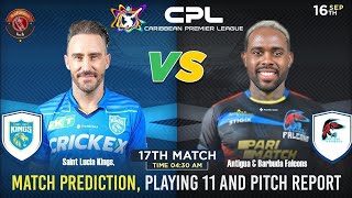 St Lucia Kings vs Antigua amp Barbuda Falcons Match Prediction  CPL 2024 Prediction [upl. by Murvyn]