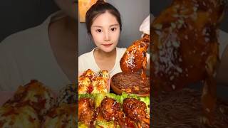 Mukbang Spicy chicken thighs shorts shortvideo food mukbang [upl. by Domenic]