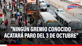 🔴🔵Coordinadora de empresas de transporte de Lima y Callao Ningún gremio conocido acatará nuevo paro [upl. by Llywellyn]