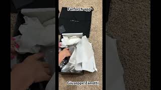 Farfetch App Sale  unpacking sneakers Giuseppe Zanotti [upl. by Latsirhc]