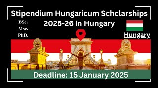 Stipendium Hungaricum Scholarships 2025 26 in Hungary [upl. by Aleit131]