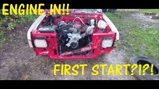 BOOSTED Nissan D21 HARDBODY First Start KA24ET [upl. by Assiralc]