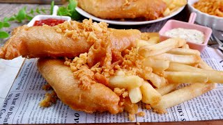 Secret to Making the Crispiest Fish amp Chips Ever 炸鱼薯条 Crispy Prawn Fritter Onion Ring Batter Recipe [upl. by Nevart]