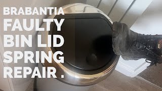 Brabantia Faulty Touch Bin Lid Spring not lifting Free Repair  Fix [upl. by Salot]