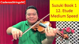 Etude  Medium Speed  Suzuki Violin Book 1 [upl. by Giliane]