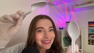 ASMR Rubber Gloves amp Plastic Spoons on Mic  Crinkling Sounds amp Tingles for Sleep amp Relaxation 🥄 [upl. by Doak]