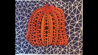 Yayoi Kusama inspired pumpkins  Halloween Art [upl. by Yrehcaz154]