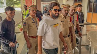 Allu Arjun entry at airport  Rashmika Mandanna  Allu Arjun Off To Channai  Pushpa 2 The Rule [upl. by Ebbie81]