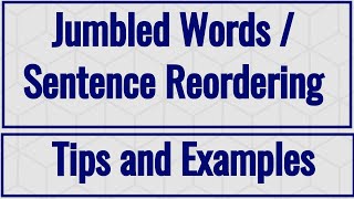 Jumbled Words  Sentence Reordering  Tips and Examples [upl. by Blatt]