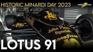 F1 Lotus 91 lultimo gioiello del team con Chapman al timone [upl. by Llertac]