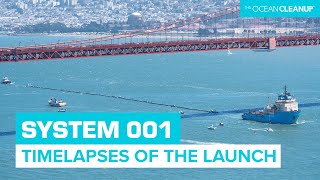 Timelapse of launching the first ocean cleanup system  System 001  The Ocean Cleanup [upl. by Ahsuas]