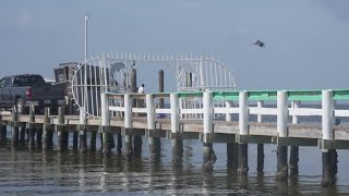 Pickup truck crashes onto Bokeelia pier [upl. by Ailemor185]